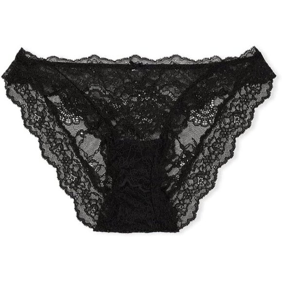 NEW Victoria's Secret Dream Angels Lace Cheeky Underwear Black XXL - Picture 1 of 5